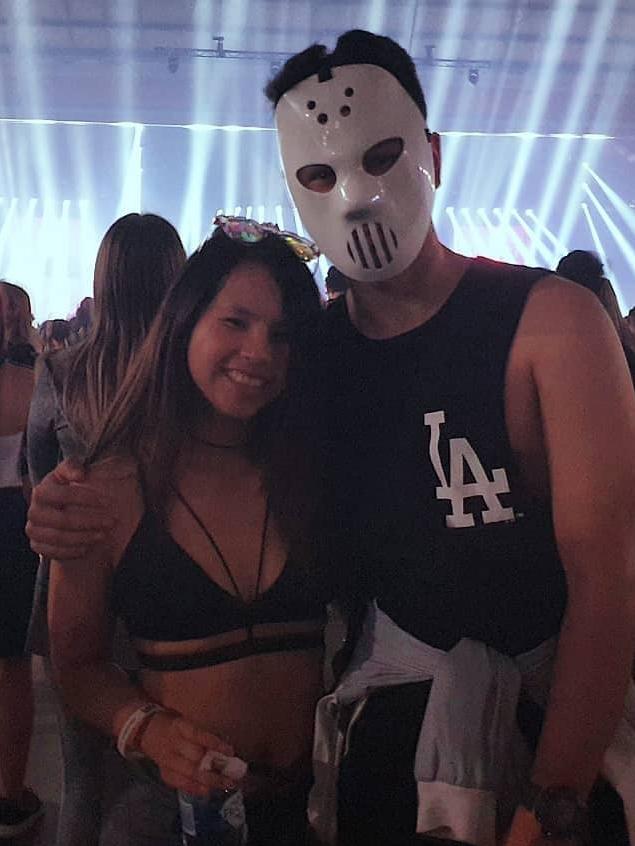 Masks are a common look at Hardstyle music festivals. Picture: Instagram