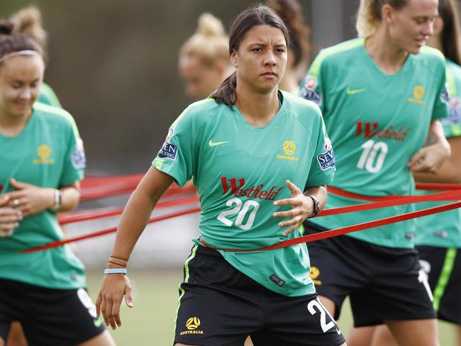 Sam Kerr (centre) was over the moon with the decision, saying: “It would be an amazing thing for the Matildas to have their own base and somewhere we can call home.”