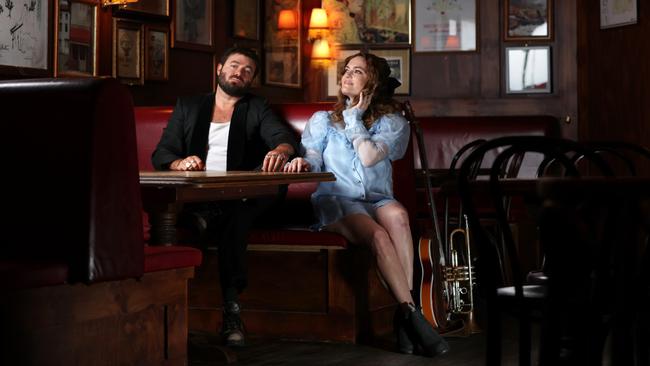 Angus and Julia Stone at Restaurant Hubert. Picture: Jane Dempster