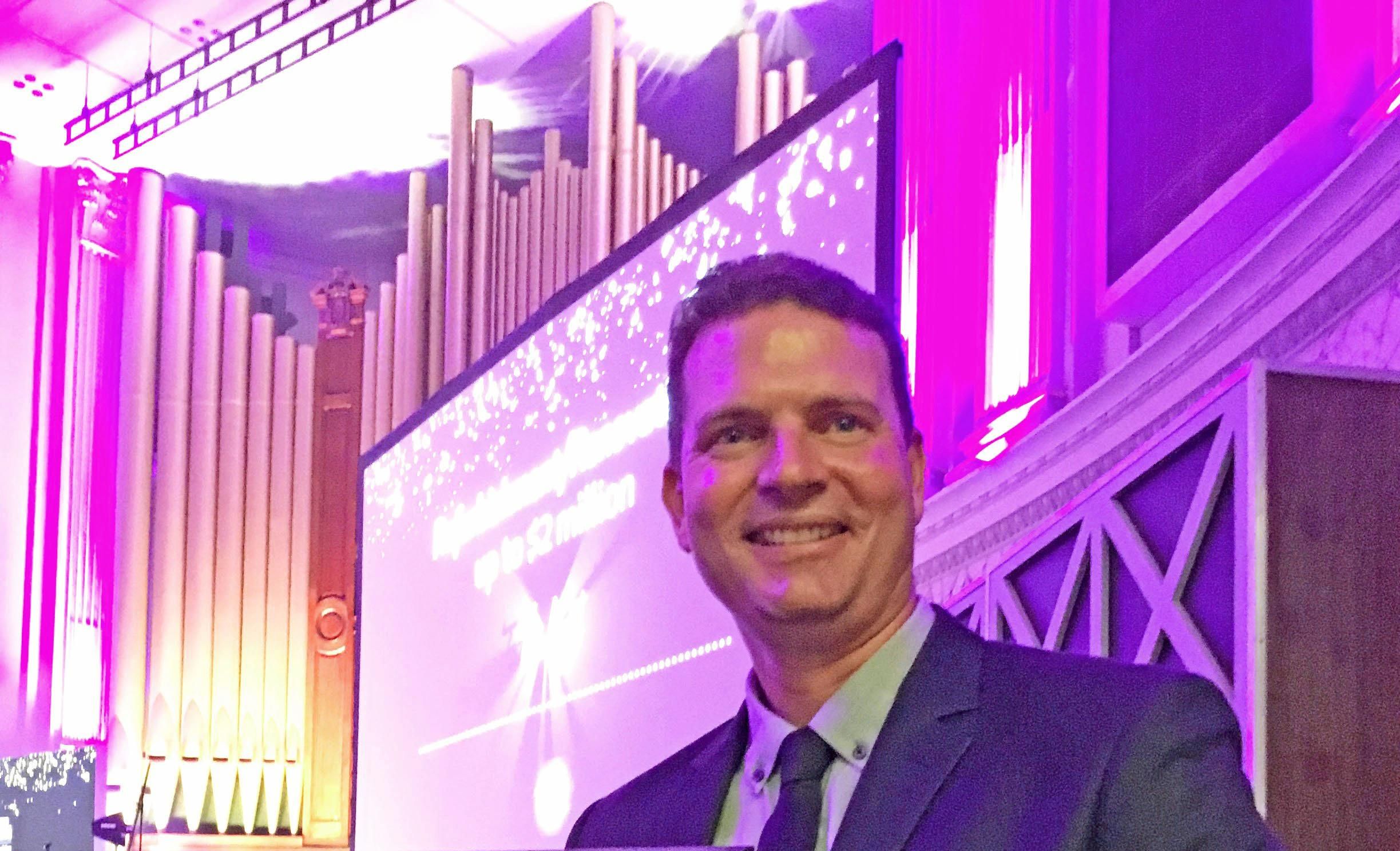 Kent Belcher of Badge Constructions at the 2017 Master Builders Queensland Housing and Construction Awards at Brisbane City Hall. Picture: Erle Levey