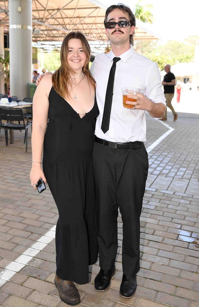 Ella Sheahan and Kai Panegiango out and about at Corbould Park for the Melbourne Cup Race Day in Caloundra. Picture: Patrick Woods.