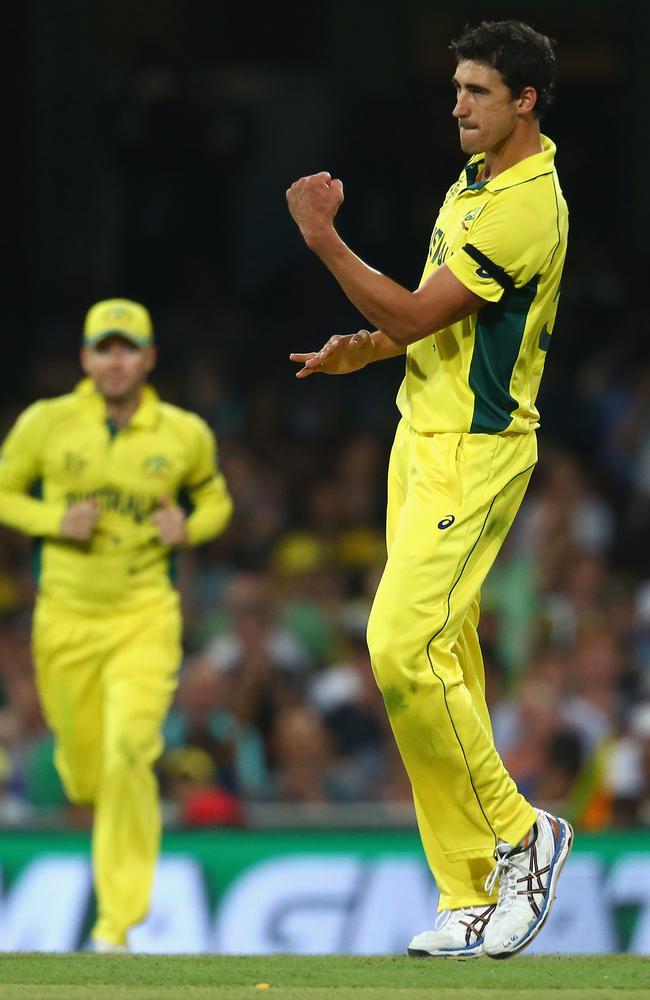 Starc the Unplayable celebrates another wicket.