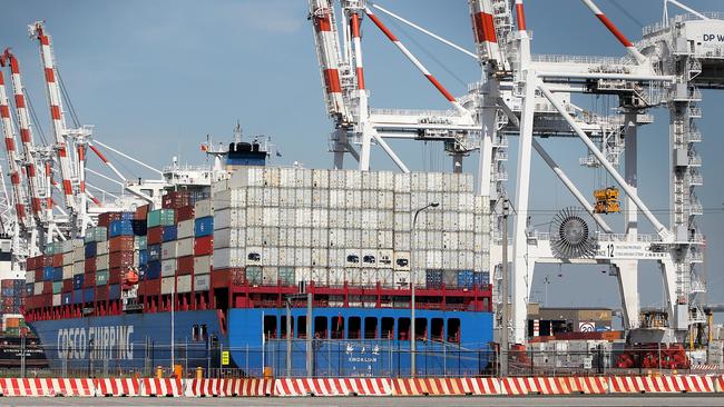 DP World’s Swanson Dock terminal in Melbourne.