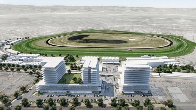 Artist’s impression of the Morphettville Racecourse redevelopment.