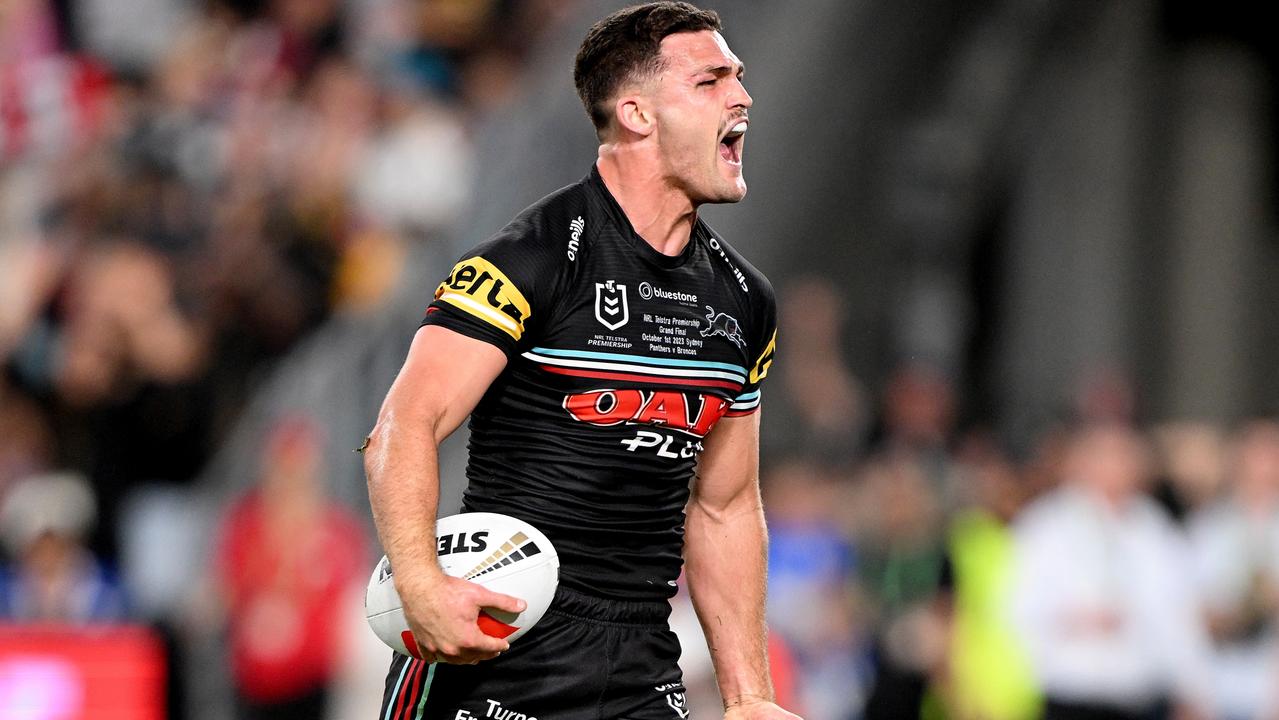 Nathan Cleary supports the Yes campaign. Picture: Bradley Kanaris/Getty Images