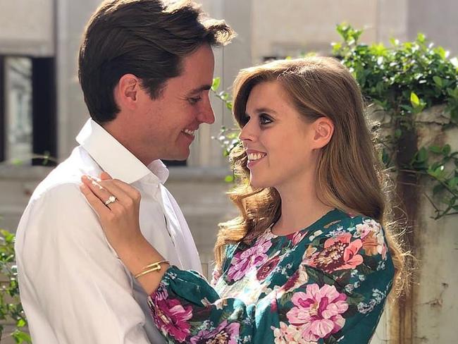 Princess Beatrice with multi-millionaire fiance Edoardo Mapelli Mozzi. Picture: Supplied