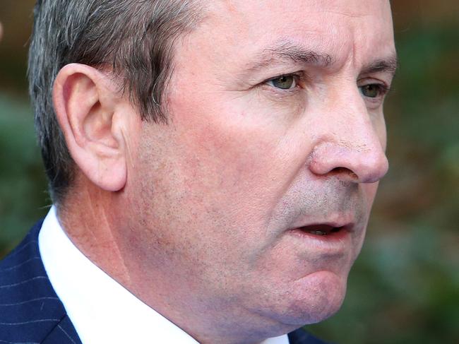 13/5/2021WA premier Mark McGowan and WA Health minister Roger Cook at Parliament House.Pic Colin Murty The Australian