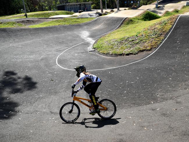 BMX racing rider Sophie at Castle Hill BMX Track. Picture: Joel Carrett