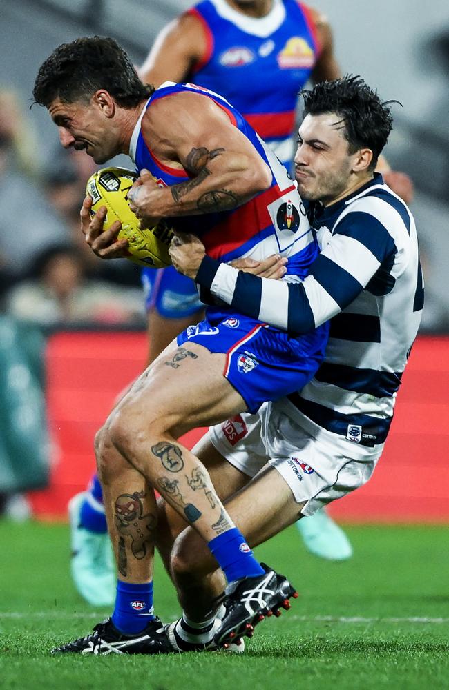 Tom Liberatore had 19 clearances on Saturday night. Picture: Mark Brake/Getty Images