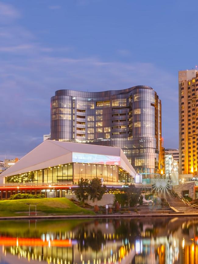 SkyCity Adelaide on the banks of the River Torrens.