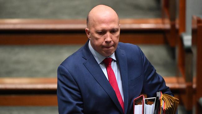 Some senior Liberals are pushing for the PM to move Peter Dutton from Home Affairs to Defence. Picture: AAP Image/Mick Tsikas