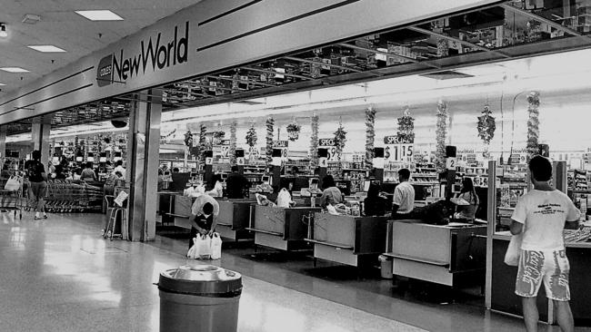 A Coles New World supermarket as it was in 1989.