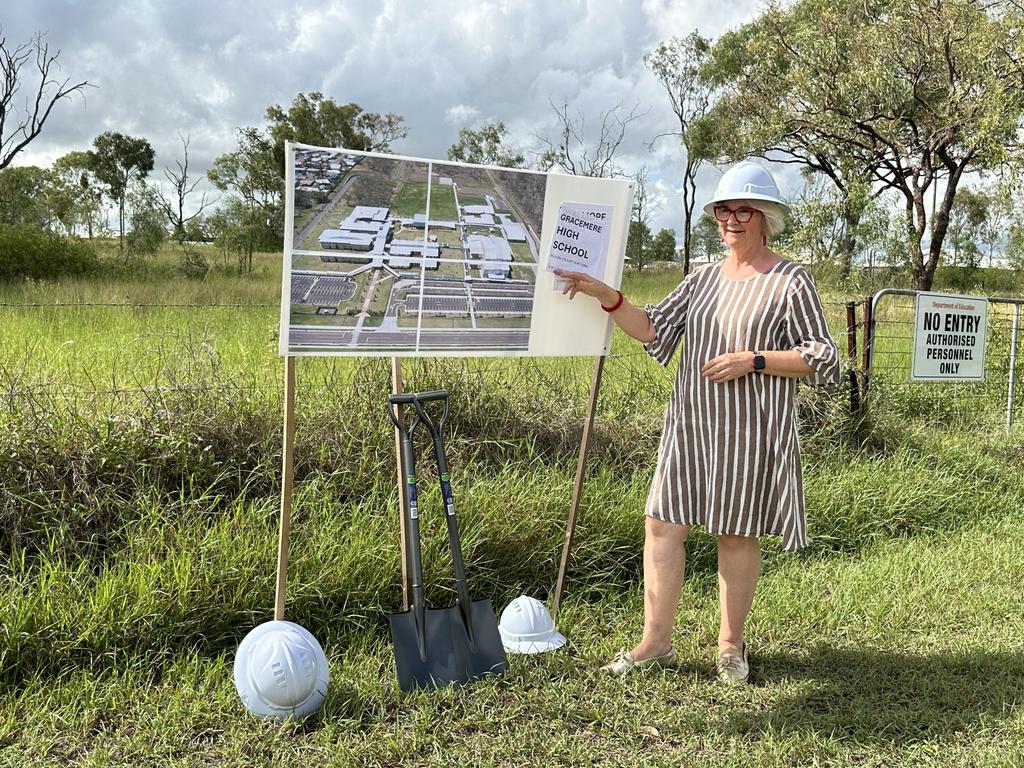 Independent candidate for Rockhampton Margaret Strelow has issued a call to the State Government and Opposition to get a high school built at Gracemere by 2028 on a lot of land already owned by the Education Department on the corner of Johnston Road and Lucas Street.