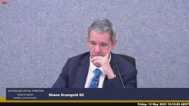 DPP Shane Drumgold was grilled about his earlier claim of a political conspiracy.