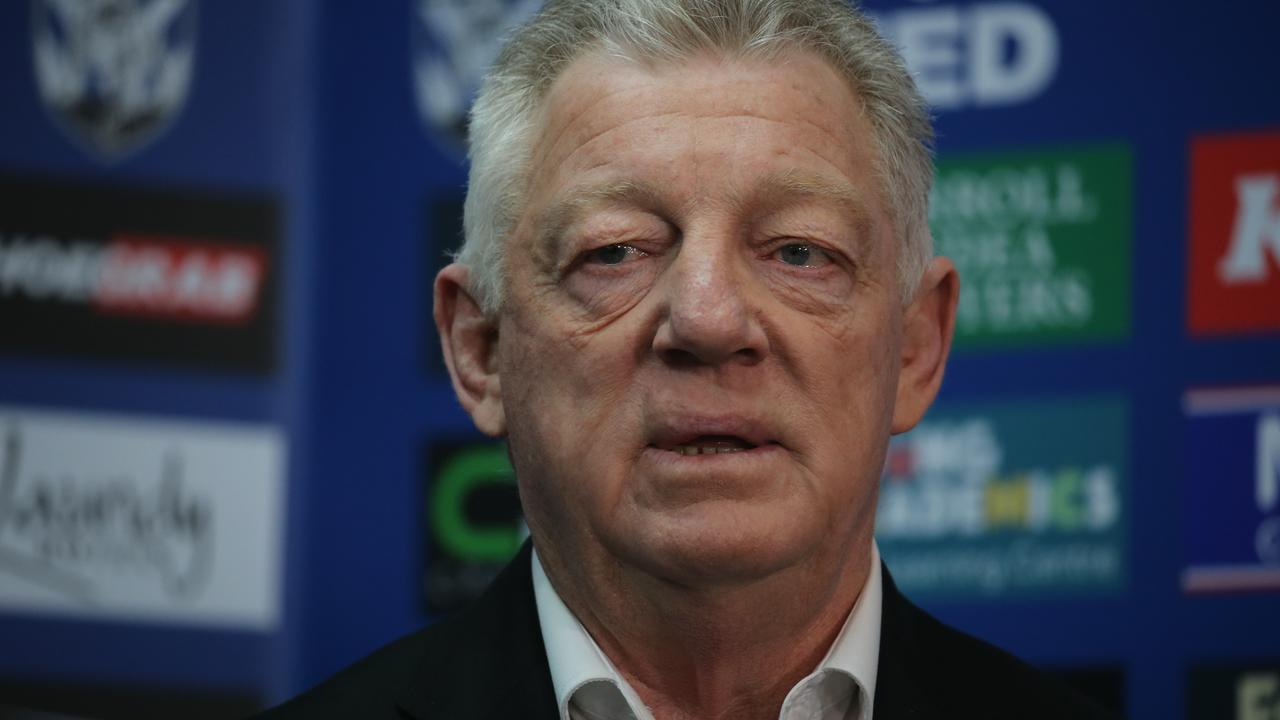 Canterbury GM of football Phil Gould addresses media in a press conference at Belmore Sportsground this morning at 11am to discuss the Josh Addo-Carr cocaine scandal. Picture: NewsWire / Gaye Gerard