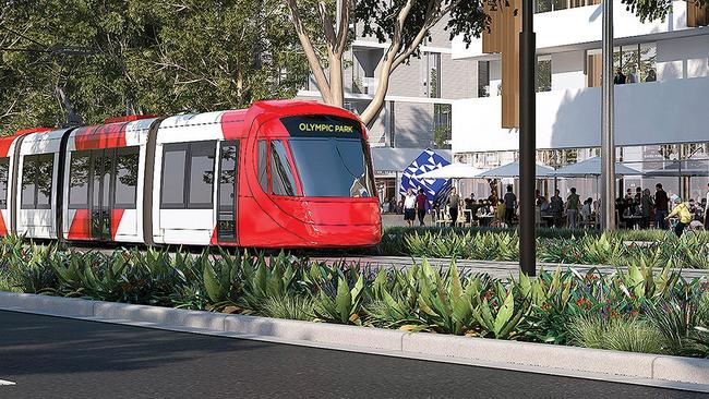 Artist's impression of the light rail