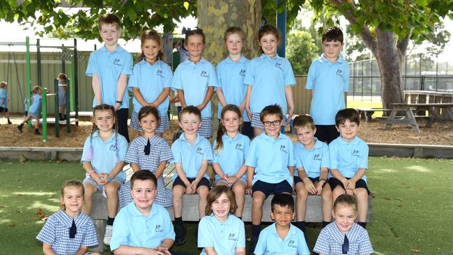 St Margaret's Primary School 2025 Prep PB front Mila Newbold, Chase Zahara, Huxley Drew, Koa Gonzales, Evalyn Allwright. Middle Airlee Hale-Rufus, Agatha Salkeld, Arthur Brauer, Pia Lekkas, Archie Reiffel, Ford Costello, Fionn Kelly. Back James Porter, Maliah Robinson, Harlow Weber, Reeve Backwell, Fadila Sepic, Joseph Brown