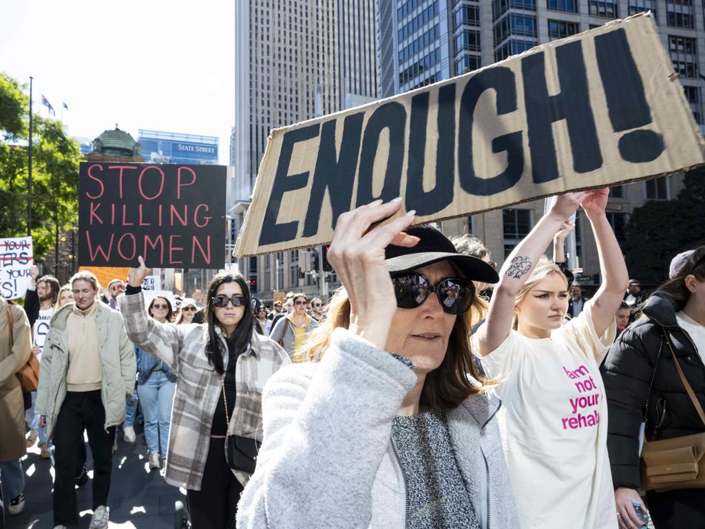 The No More: National Rally Against Violence! in Gadigal/Sydney on July 28. Picture: NCA NewsWire/Monique Harmer