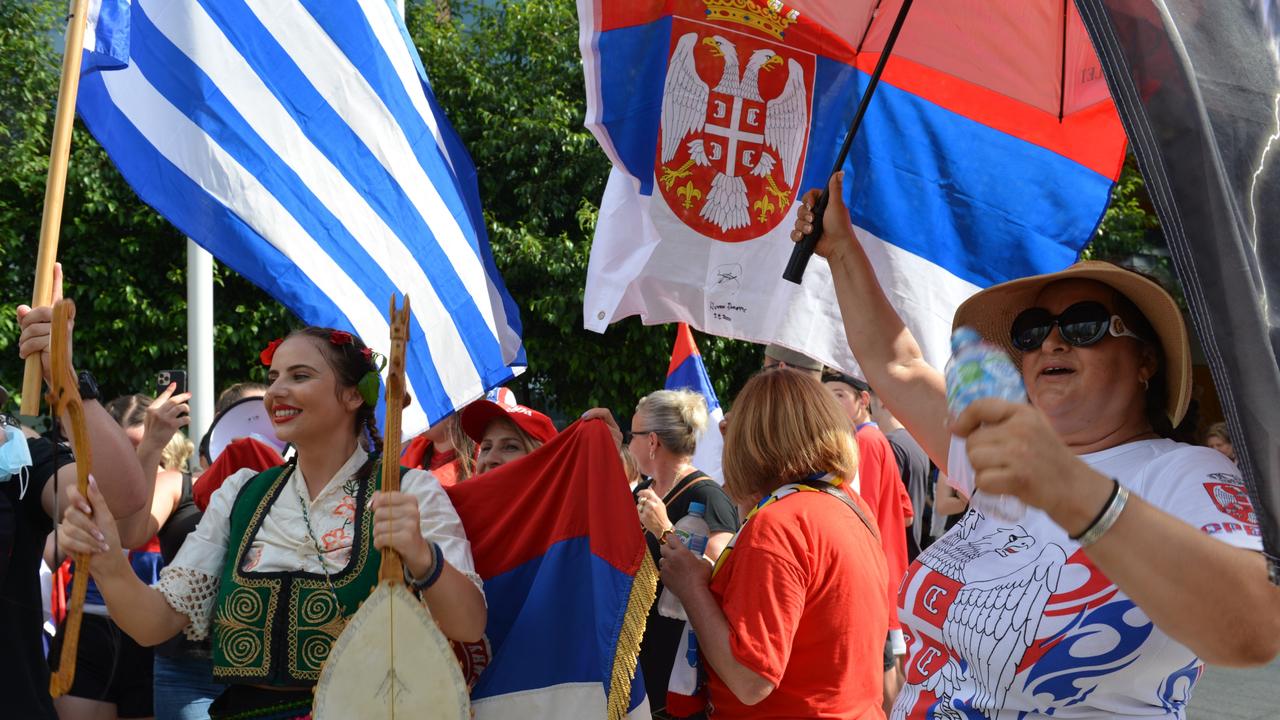 Djokovic’s supporters were thrilled with the decision. (Photo by Recep Sakar/Anadolu Agency via Getty Images)