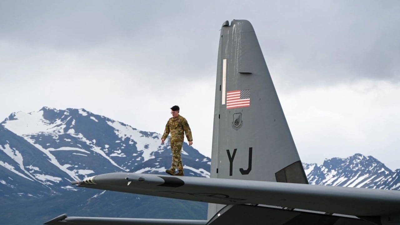 US Air Force Senior Airman Riley Henagar during Operation Exercise Red Flag Alaska, which involved Australian troops. Picture: Airman Erin Currie/Supplied