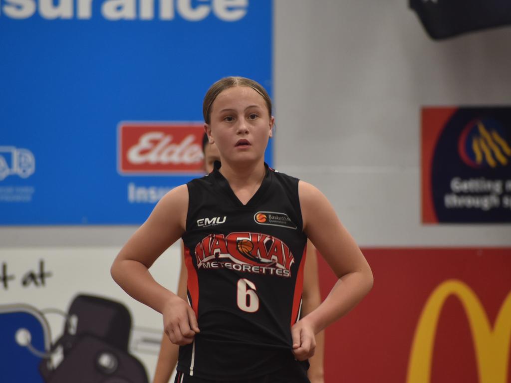 Maggie Thornburn at the U14 State Championships division one semi final between Mackay Meteorettes and Southern Districts Spartans in Mackay, July 9, 2021. Picture: Matthew Forrest