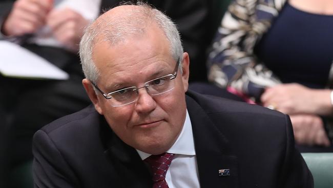 Scott Morrison in parliament yesterday. Picture: Kym Smith