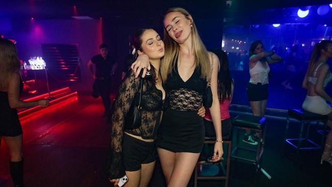 Elisha McCullough, Megan Thomson at Cocktails. Picture: Kitt O’Halloran