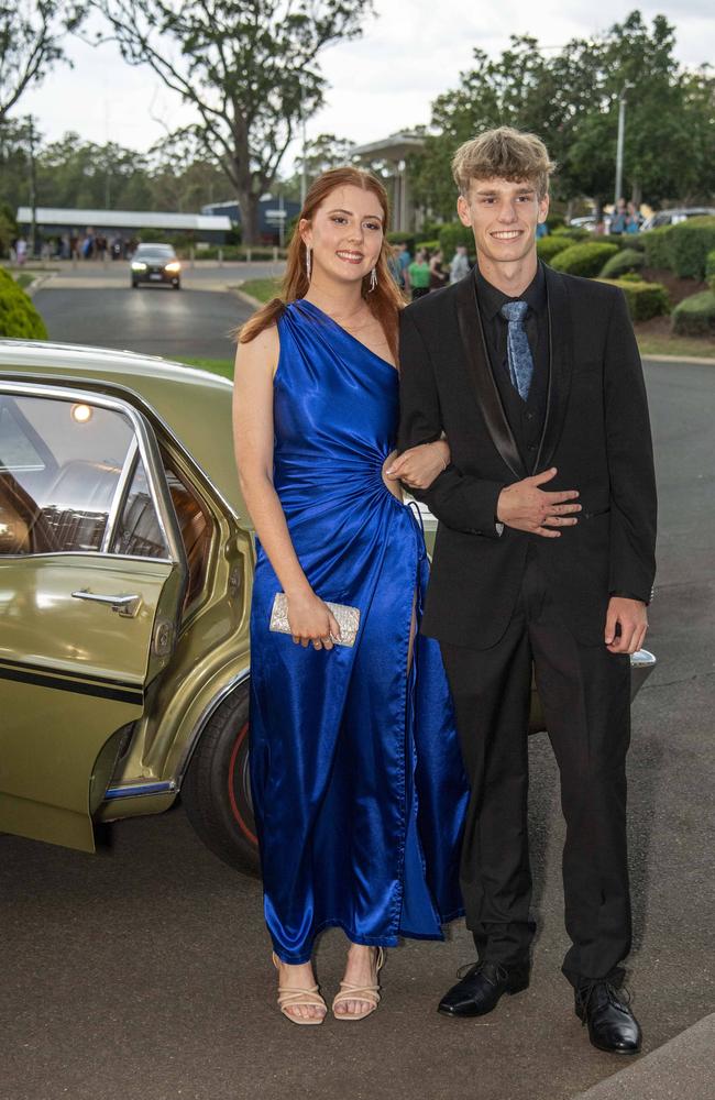 Sarah Mattocks partnered James Allmond. Highfields State Secondary College Year 12 Formal. Wednesday 13th November, 2024. Picture: Nev Madsen.