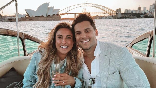 The couple were engaged on Sydney Harbour in 2022, one year after filming MAFS. Photo: Instagram