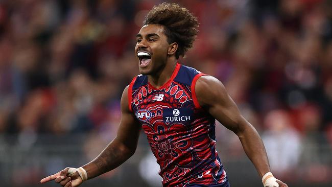 Kysaiah Pickett had a big impact last time the Demons played Brisbane. Picture: Getty Images