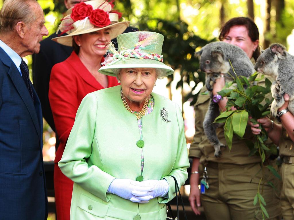 The Queen and Prince Philip in Brisbane during their last visit to Australia in 2011. Picture: Lyndon Mechielsen/Getty Images