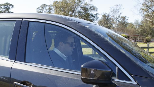 Stuart Ayres pictured leaving his Mulgoa home on Wednesday after resigning. Picture: David Swift