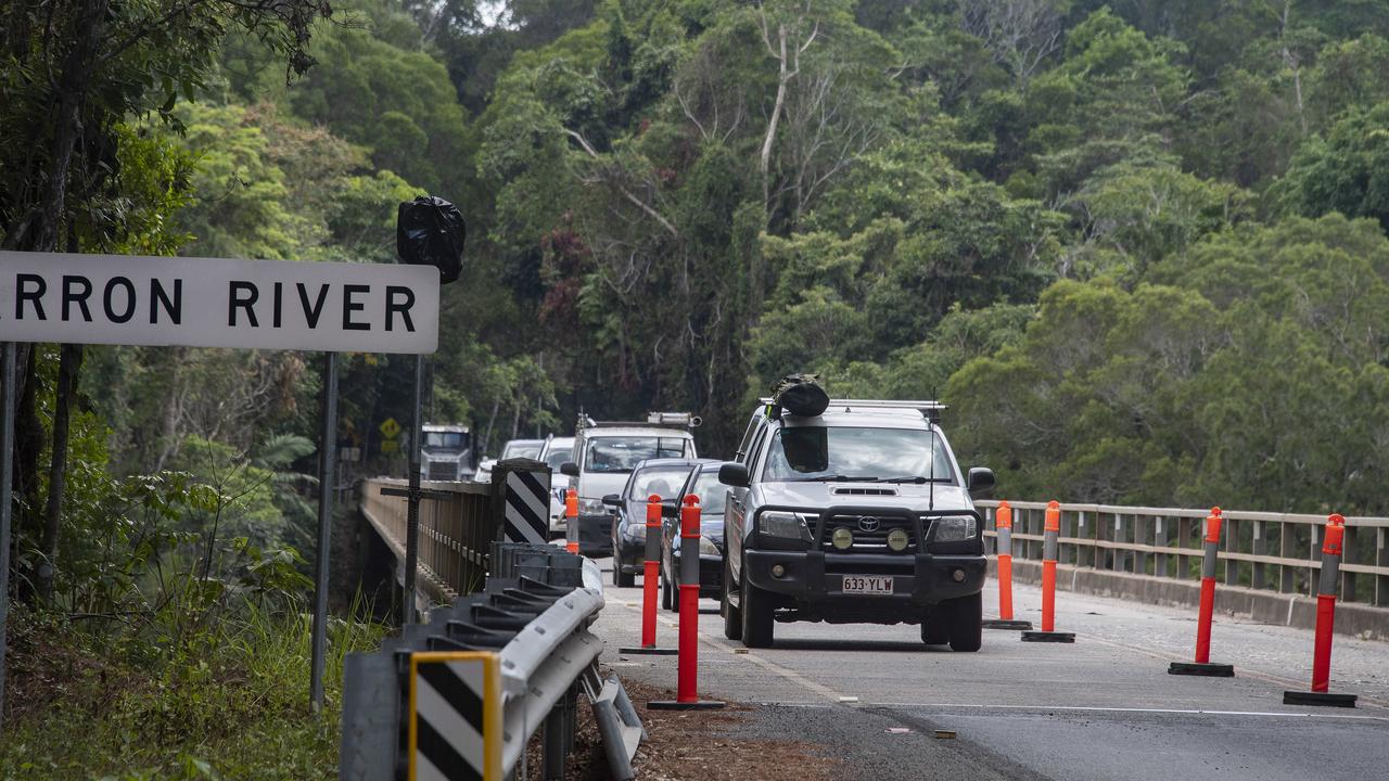 Single lane operation of the Kuranda bridge. Picture: Brian Cassey