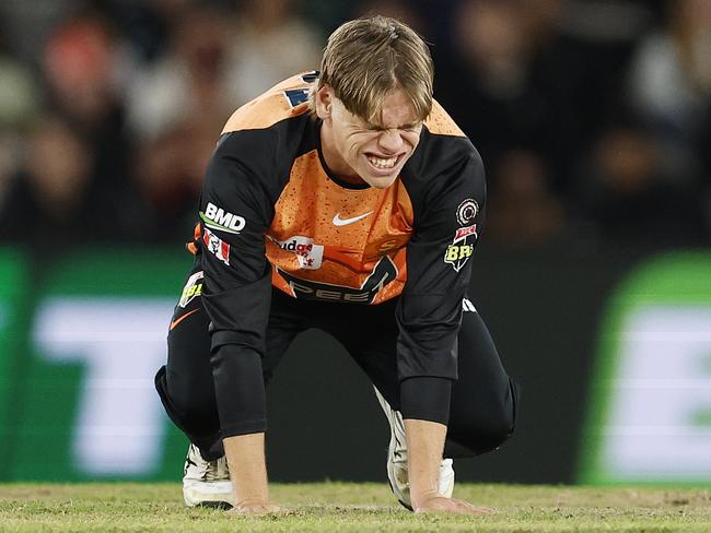 Cooper Connolly reacts during the BBL match the Renegades and Scorchers at Marvel Stadium. Picture: Getty Images