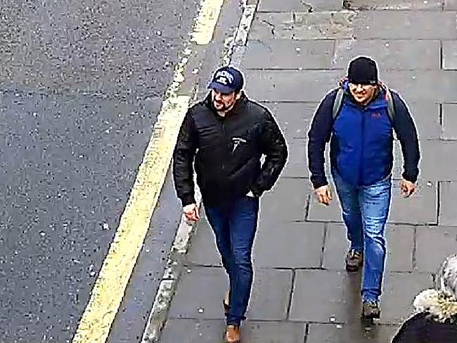 The two men seen on CCTV camera in London. Picture: Supplied