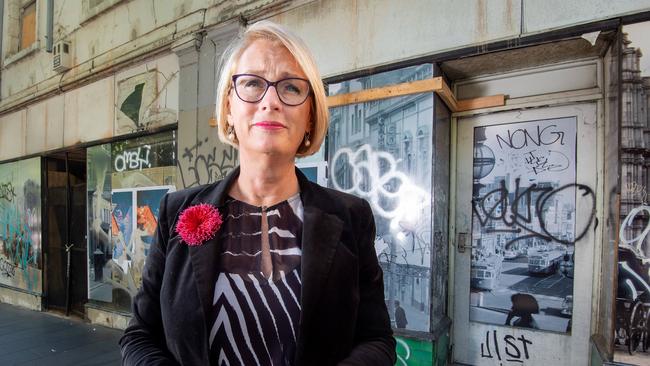 Lord Mayor Sally Capp is ordering owners of abandoned, derelict buildings to clean up their act. Picture: Jay Town