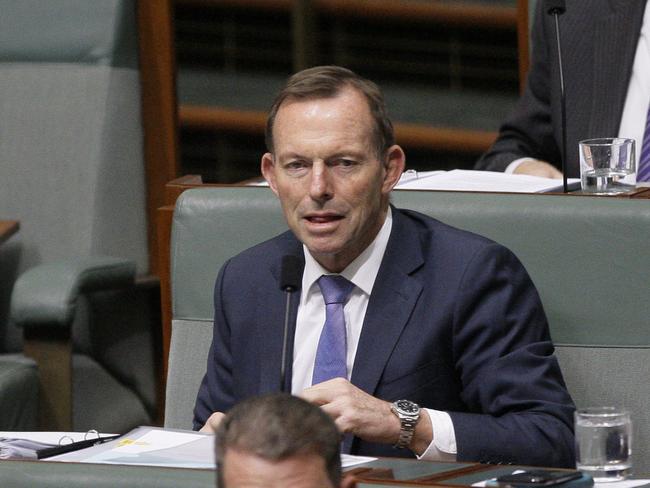 Former Prime Minister Tony Abbott in Parliament on Monday. Picture: AP