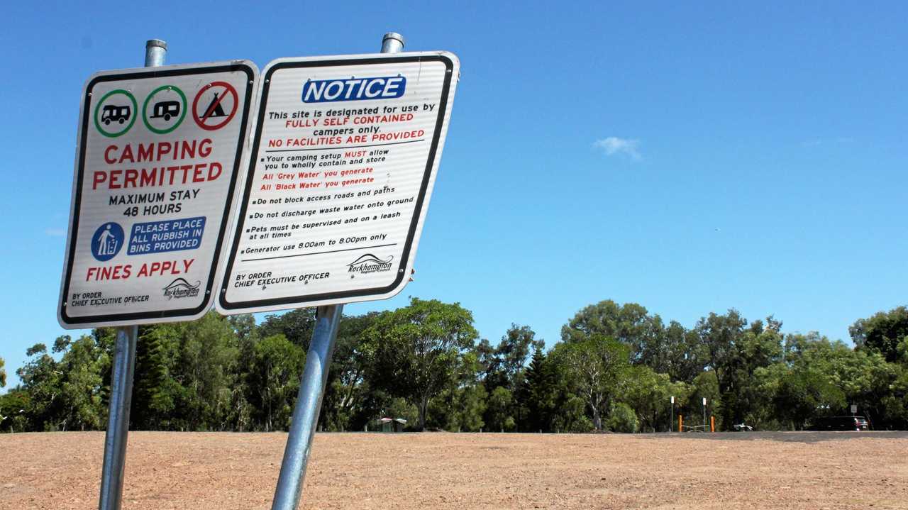 CAMPING CHAOS: The free camping area at Kershaw Gardens was empty yesterday after Rockhampton caravan park owners took legal action through Caravan Parks Association Queensland against Rockhampton Regional Council to cease the operation. Picture: Shayla Bulloch