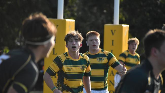 AIC First XV rugby between St Patrickâ&#128;&#153;s College and Villanova College. Saturday May 6, 2023. Picture, Nick Tucker.