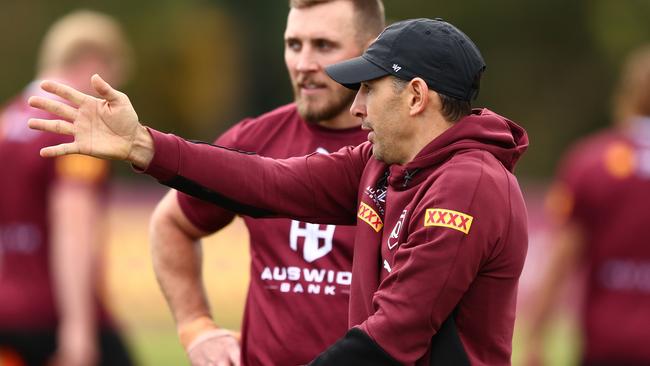 Slater calling the shots during a training session. Picture: Chris Hyde/Getty Images