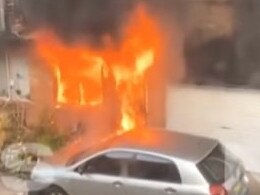 On August 26, 2022 more than twenty firefighters were called to the blaze on Honeysuckle Street in Tweed Heads. Picture: 7 News.