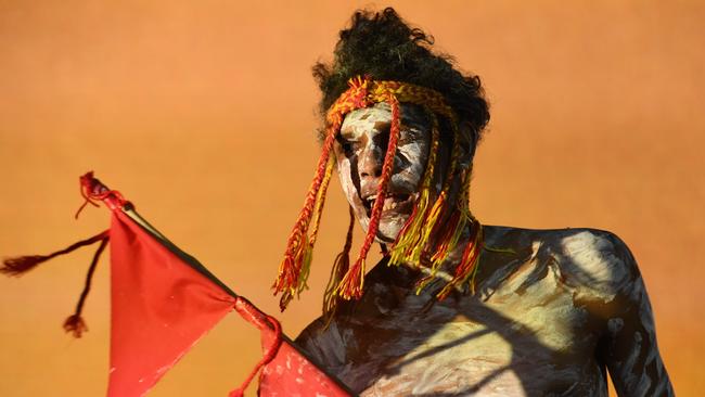 Red Flag Dancers performs at the 2022 National Indigenous Music Awards. Picture: (A)manda Parkinson