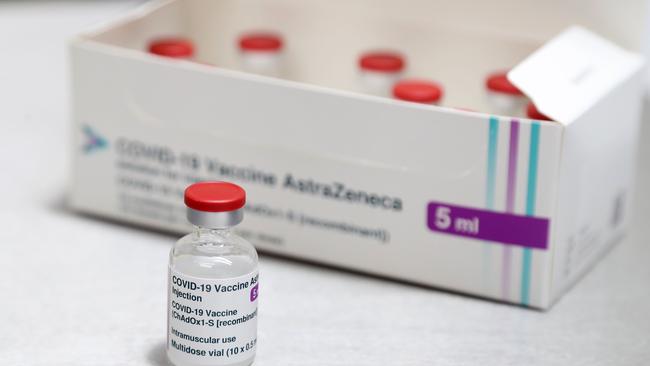 AstraZeneca/Oxford Covid-19 vaccine vials. Picture: Geoff Caddick / AFP