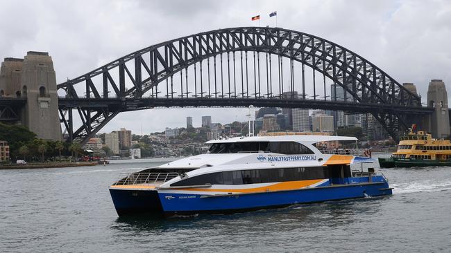 SYDNEY, AUSTRALIA – NewsWire Photos DECEMBER 30, 2022: The Manly Fast Ferry in Circular Quay on Friday. Picture: Nikki Short