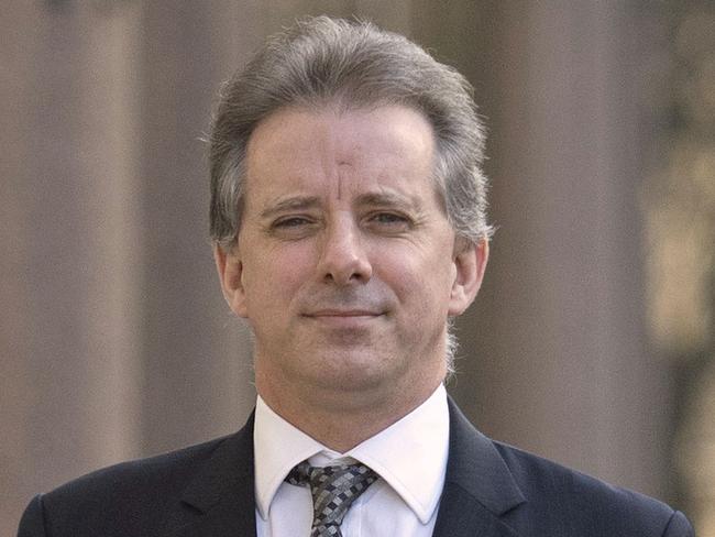 Former MI6 agent Christopher Steele. His dossier painted a lurid portrait of a purported alliance between Donald Trump’s presidential campaign and Russia. Picture: Victoria Jones/PA via AP