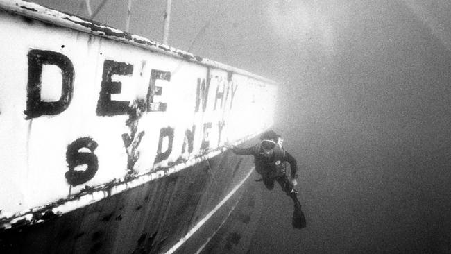 The Manly ferry Dee Why on the seabed off Narrabeen