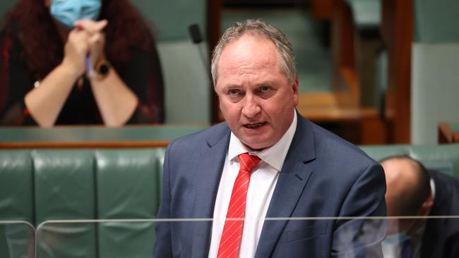 Barnaby Joyce during Question Time in the House of Representatives in Parliament House Canberra. Picture: Gary Ramage/NCA NewsWire