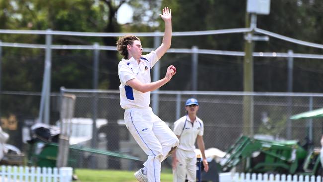 Sandgate-Redcliffe bowler Angus McLean. Picture, John Gass