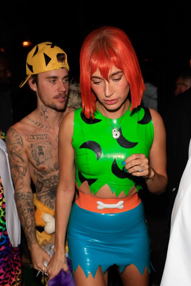 Image credit: Getty ImagesJustin Bieber and Hailey Bieber as Bamm-Bamm Rubble and Pebbles Flintstone