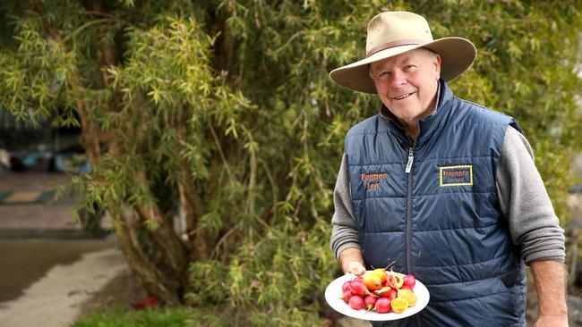 Len Rayner at Rayners Orchard in Woori Yallock. Picture: Andy Rogers